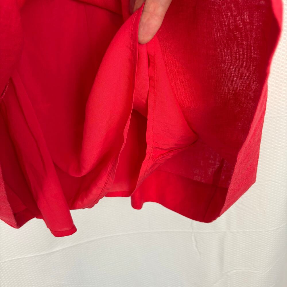 Nwt Draper James Rsvp Linen Blend Red Midi Dress … - image 5